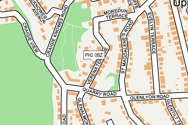 PH2 0BZ map - OS OpenMap – Local (Ordnance Survey) PH2 0BZ map - OS OpenMap – Local (Ordnance Survey)