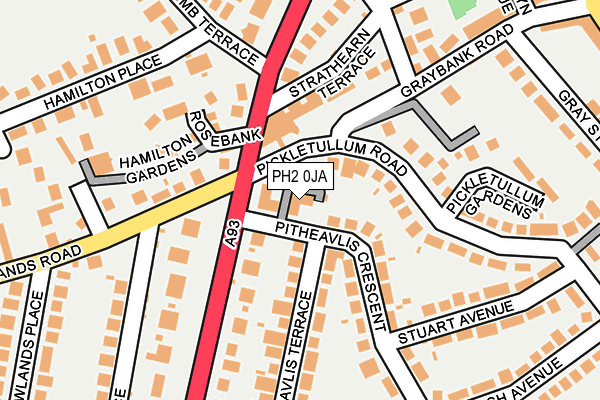 PH2 0JA map - OS OpenMap – Local (Ordnance Survey) PH2 0JA map - OS OpenMap – Local (Ordnance Survey)
