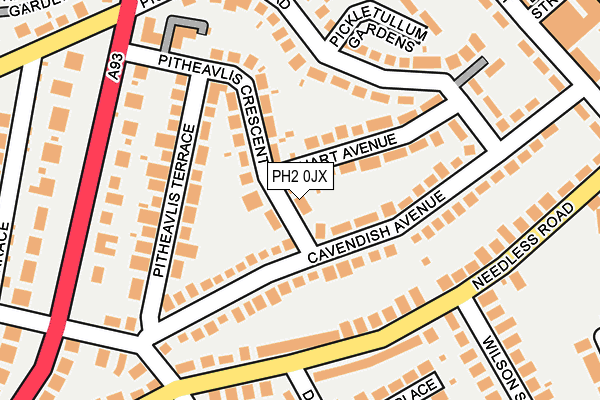 PH2 0JX map - OS OpenMap – Local (Ordnance Survey) PH2 0JX map - OS OpenMap – Local (Ordnance Survey)