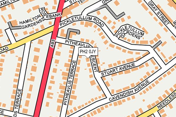 PH2 0JY map - OS OpenMap – Local (Ordnance Survey) PH2 0JY map - OS OpenMap – Local (Ordnance Survey)