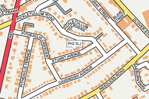 PH2 0LJ map - OS OpenMap – Local (Ordnance Survey) PH2 0LJ map - OS OpenMap – Local (Ordnance Survey)