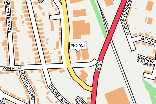 PH2 0NJ map - OS OpenMap – Local (Ordnance Survey) PH2 0NJ map - OS OpenMap – Local (Ordnance Survey)