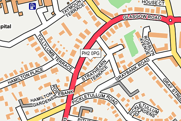 PH2 0PG map - OS OpenMap – Local (Ordnance Survey) PH2 0PG map - OS OpenMap – Local (Ordnance Survey)