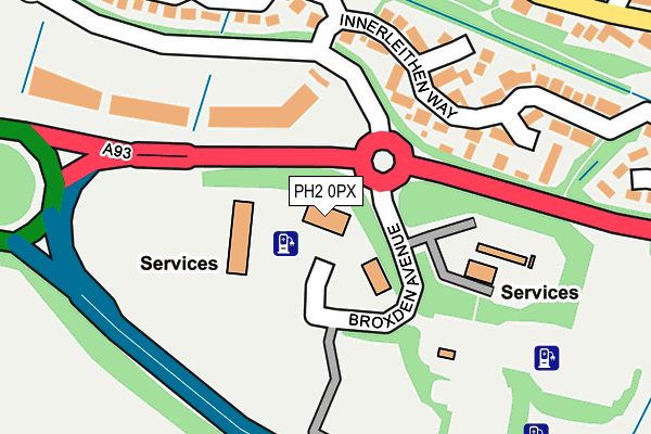 PH2 0PX map - OS OpenMap – Local (Ordnance Survey) PH2 0PX map - OS OpenMap – Local (Ordnance Survey)