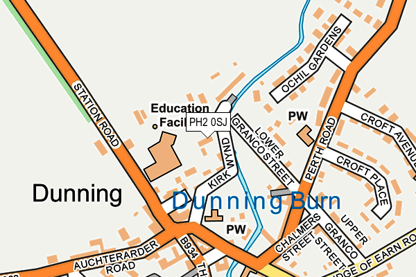 PH2 0SJ map - OS OpenMap – Local (Ordnance Survey) PH2 0SJ map - OS OpenMap – Local (Ordnance Survey)