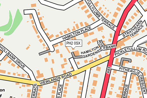 PH2 0SX map - OS OpenMap – Local (Ordnance Survey) PH2 0SX map - OS OpenMap – Local (Ordnance Survey)