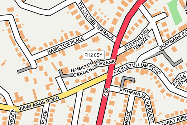 PH2 0SY map - OS OpenMap – Local (Ordnance Survey) PH2 0SY map - OS OpenMap – Local (Ordnance Survey)