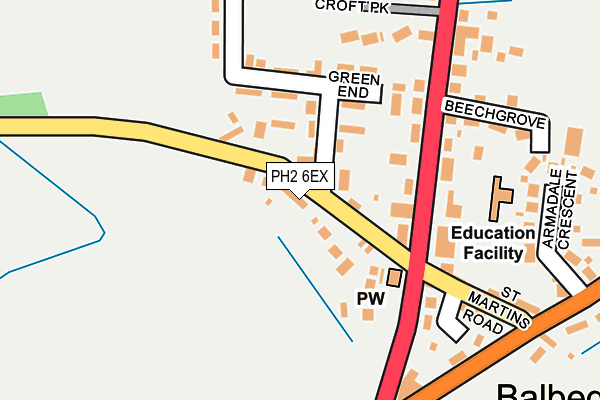 PH2 6EX map - OS OpenMap – Local (Ordnance Survey) PH2 6EX map - OS OpenMap – Local (Ordnance Survey)