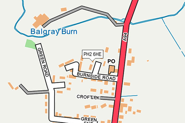 PH2 6HE map - OS OpenMap – Local (Ordnance Survey) PH2 6HE map - OS OpenMap – Local (Ordnance Survey)