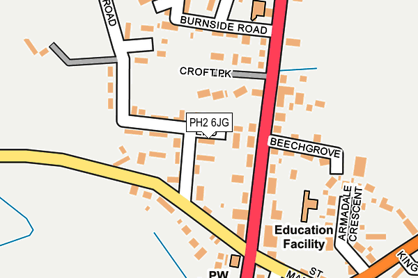 PH2 6JG map - OS OpenMap – Local (Ordnance Survey) PH2 6JG map - OS OpenMap – Local (Ordnance Survey)
