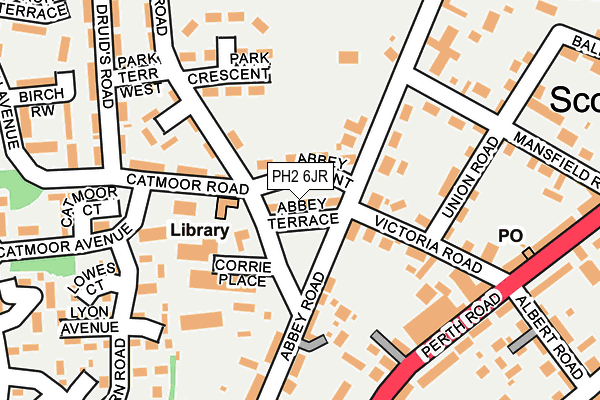 PH2 6JR map - OS OpenMap – Local (Ordnance Survey) PH2 6JR map - OS OpenMap – Local (Ordnance Survey)