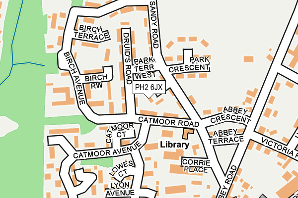 PH2 6JX map - OS OpenMap – Local (Ordnance Survey) PH2 6JX map - OS OpenMap – Local (Ordnance Survey)