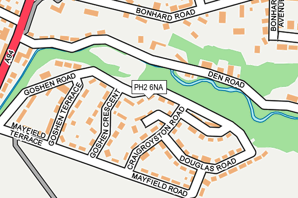 PH2 6NA map - OS OpenMap – Local (Ordnance Survey) PH2 6NA map - OS OpenMap – Local (Ordnance Survey)