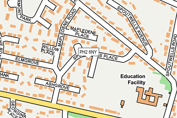 PH2 6NY map - OS OpenMap – Local (Ordnance Survey) PH2 6NY map - OS OpenMap – Local (Ordnance Survey)
