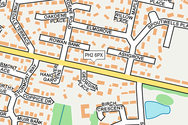 PH2 6PX map - OS OpenMap – Local (Ordnance Survey) PH2 6PX map - OS OpenMap – Local (Ordnance Survey)