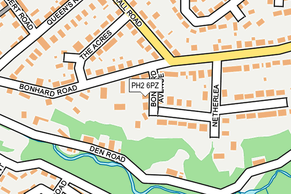 PH2 6PZ map - OS OpenMap – Local (Ordnance Survey) PH2 6PZ map - OS OpenMap – Local (Ordnance Survey)