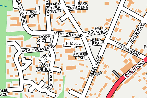 PH2 6QE map - OS OpenMap – Local (Ordnance Survey) PH2 6QE map - OS OpenMap – Local (Ordnance Survey)