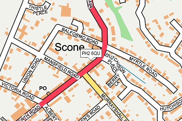 PH2 6QU map - OS OpenMap – Local (Ordnance Survey) PH2 6QU map - OS OpenMap – Local (Ordnance Survey)