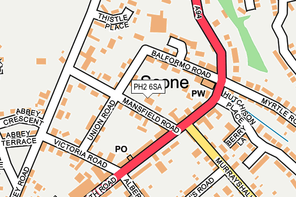 PH2 6SA map - OS OpenMap – Local (Ordnance Survey) PH2 6SA map - OS OpenMap – Local (Ordnance Survey)