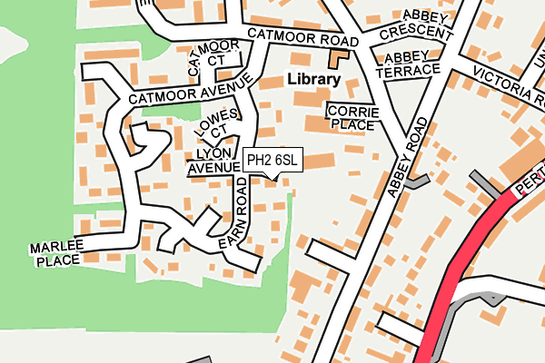 PH2 6SL map - OS OpenMap – Local (Ordnance Survey) PH2 6SL map - OS OpenMap – Local (Ordnance Survey)