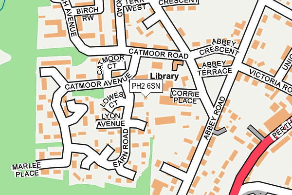PH2 6SN map - OS OpenMap – Local (Ordnance Survey) PH2 6SN map - OS OpenMap – Local (Ordnance Survey)