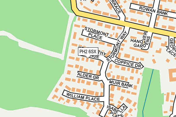 PH2 6SX map - OS OpenMap – Local (Ordnance Survey) PH2 6SX map - OS OpenMap – Local (Ordnance Survey)