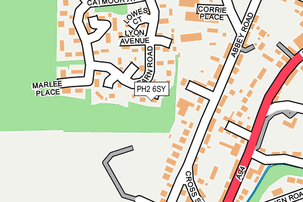PH2 6SY map - OS OpenMap – Local (Ordnance Survey) PH2 6SY map - OS OpenMap – Local (Ordnance Survey)