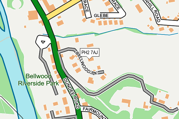 PH2 7AJ map - OS OpenMap – Local (Ordnance Survey) PH2 7AJ map - OS OpenMap – Local (Ordnance Survey)
