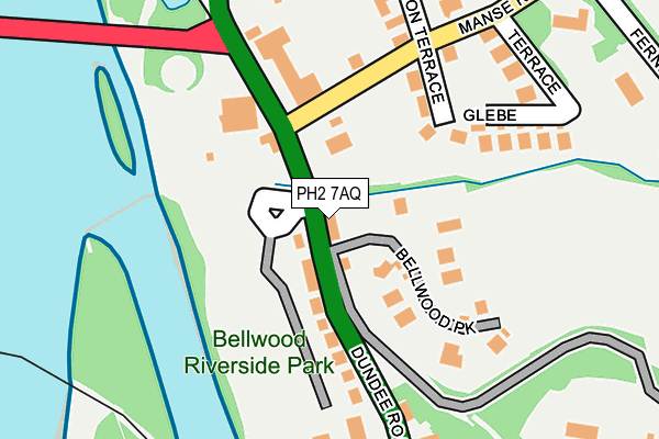 PH2 7AQ map - OS OpenMap – Local (Ordnance Survey)