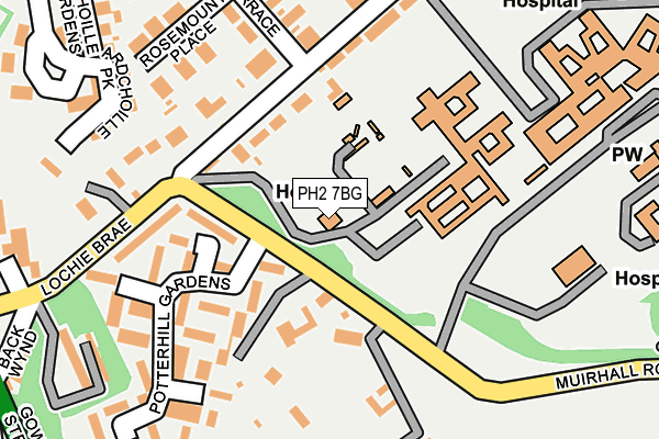 PH2 7BG map - OS OpenMap – Local (Ordnance Survey) PH2 7BG map - OS OpenMap – Local (Ordnance Survey)