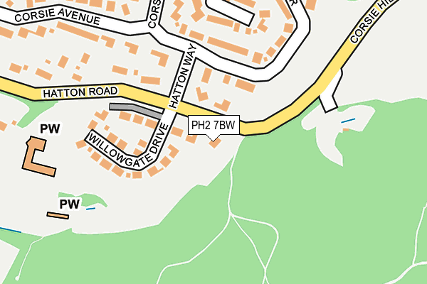 PH2 7BW map - OS OpenMap – Local (Ordnance Survey) PH2 7BW map - OS OpenMap – Local (Ordnance Survey)