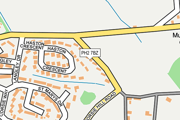 PH2 7BZ map - OS OpenMap – Local (Ordnance Survey) PH2 7BZ map - OS OpenMap – Local (Ordnance Survey)
