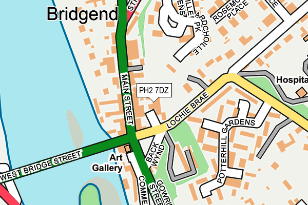 PH2 7DZ map - OS OpenMap – Local (Ordnance Survey) PH2 7DZ map - OS OpenMap – Local (Ordnance Survey)