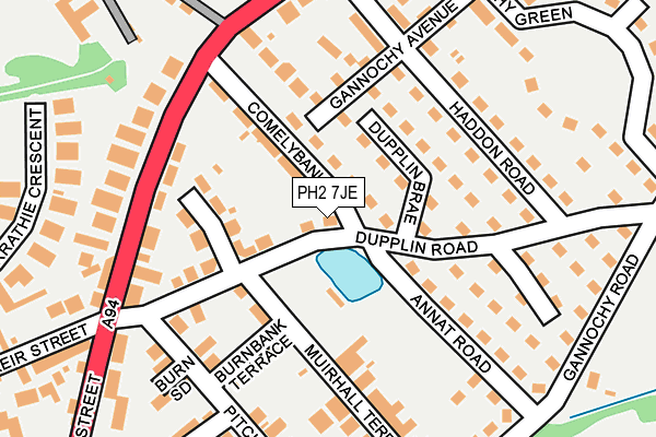 PH2 7JE map - OS OpenMap – Local (Ordnance Survey) PH2 7JE map - OS OpenMap – Local (Ordnance Survey)