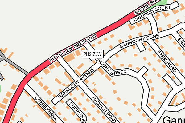 PH2 7JW map - OS OpenMap – Local (Ordnance Survey) PH2 7JW map - OS OpenMap – Local (Ordnance Survey)