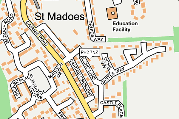 PH2 7NZ map - OS OpenMap – Local (Ordnance Survey) PH2 7NZ map - OS OpenMap – Local (Ordnance Survey)