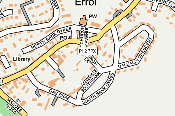 PH2 7PX map - OS OpenMap – Local (Ordnance Survey) PH2 7PX map - OS OpenMap – Local (Ordnance Survey)
