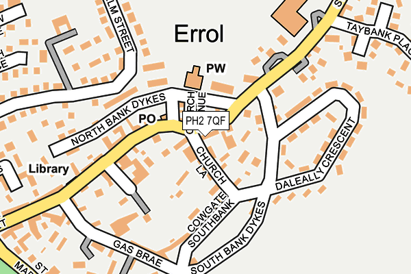 PH2 7QF map - OS OpenMap – Local (Ordnance Survey) PH2 7QF map - OS OpenMap – Local (Ordnance Survey)