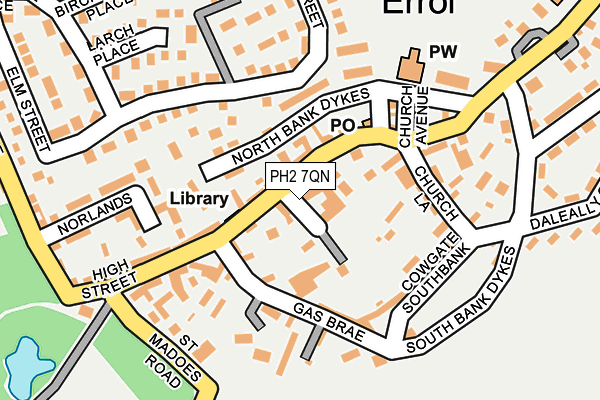 PH2 7QN map - OS OpenMap – Local (Ordnance Survey) PH2 7QN map - OS OpenMap – Local (Ordnance Survey)