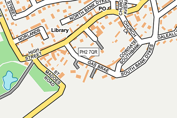 PH2 7QR map - OS OpenMap – Local (Ordnance Survey) PH2 7QR map - OS OpenMap – Local (Ordnance Survey)