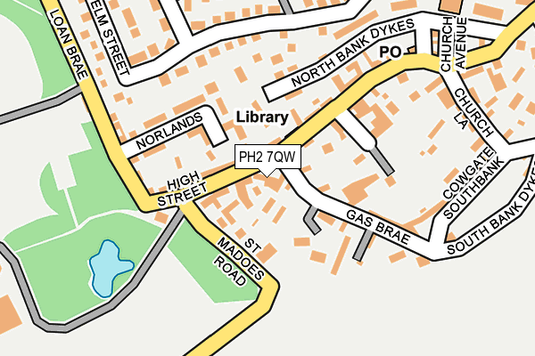 PH2 7QW map - OS OpenMap – Local (Ordnance Survey) PH2 7QW map - OS OpenMap – Local (Ordnance Survey)