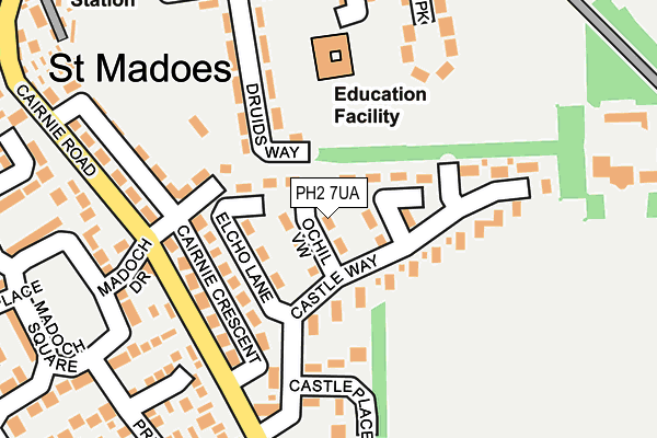 PH2 7UA map - OS OpenMap – Local (Ordnance Survey) PH2 7UA map - OS OpenMap – Local (Ordnance Survey)