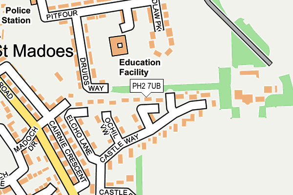 PH2 7UB map - OS OpenMap – Local (Ordnance Survey) PH2 7UB map - OS OpenMap – Local (Ordnance Survey)