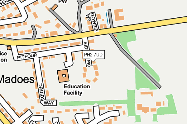 PH2 7UD map - OS OpenMap – Local (Ordnance Survey) PH2 7UD map - OS OpenMap – Local (Ordnance Survey)