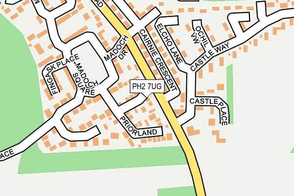 PH2 7UG map - OS OpenMap – Local (Ordnance Survey) PH2 7UG map - OS OpenMap – Local (Ordnance Survey)
