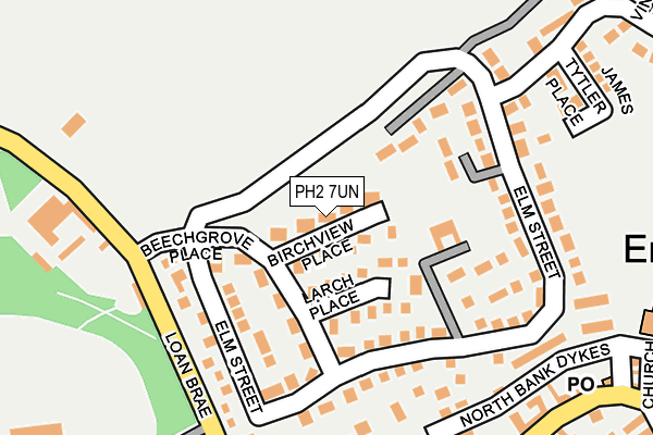 PH2 7UN map - OS OpenMap – Local (Ordnance Survey) PH2 7UN map - OS OpenMap – Local (Ordnance Survey)