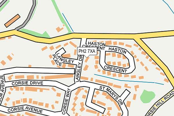 PH2 7XA map - OS OpenMap – Local (Ordnance Survey) PH2 7XA map - OS OpenMap – Local (Ordnance Survey)