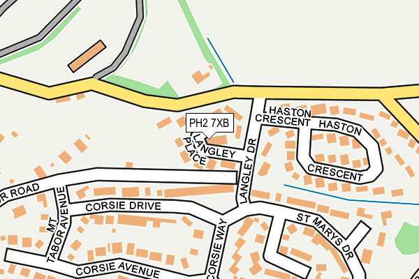 PH2 7XB map - OS OpenMap – Local (Ordnance Survey) PH2 7XB map - OS OpenMap – Local (Ordnance Survey)