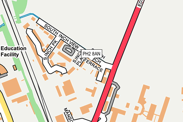 PH2 8AN map - OS OpenMap – Local (Ordnance Survey) PH2 8AN map - OS OpenMap – Local (Ordnance Survey)