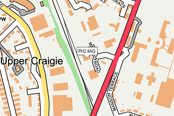 PH2 8AQ map - OS OpenMap – Local (Ordnance Survey) PH2 8AQ map - OS OpenMap – Local (Ordnance Survey)